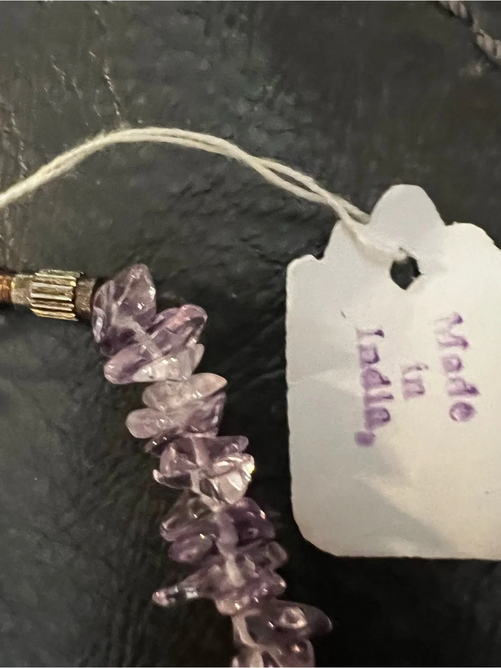 Amethyst Chip Necklace - Purple Beaded Women’s Jewelry